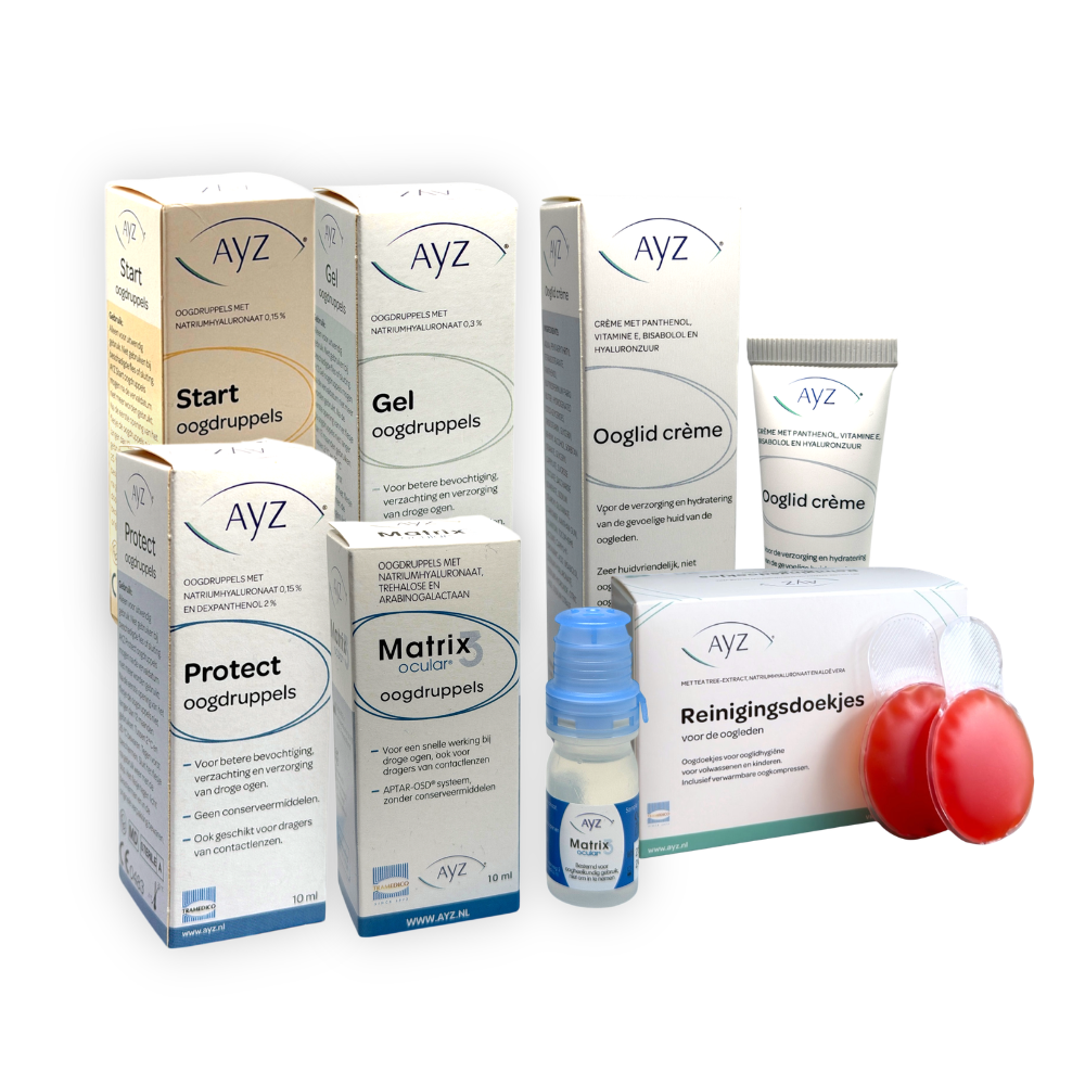 Ooglidhygiëne en oogdruppels bij droge ogen (AYZ assortiment)